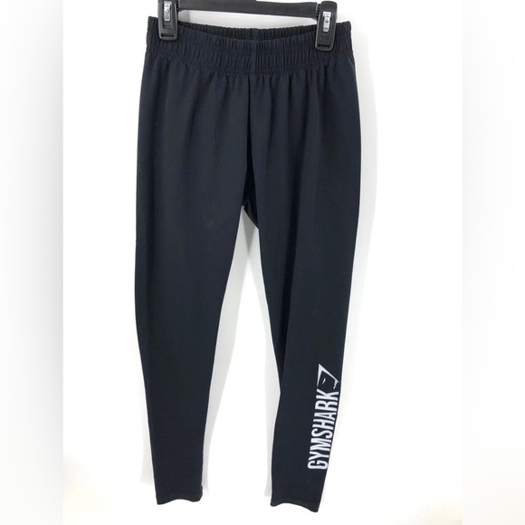 Gymshark Size Small Core Leggings Pull On Pants Black Jogger Waist Track Stretch - Picture 8 of 8